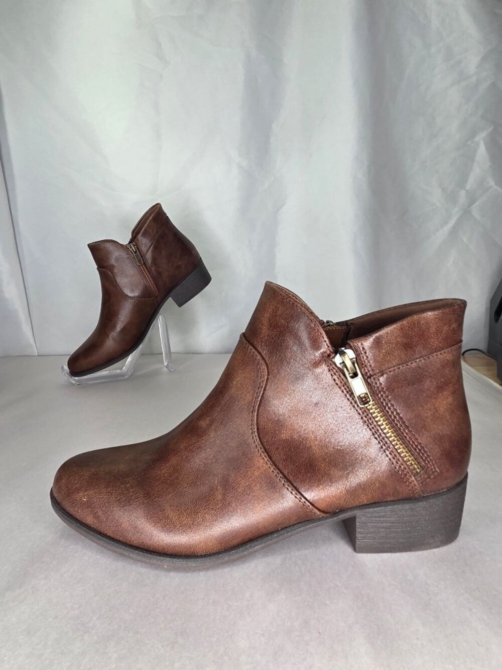 Style & Co Ameliaa Block Heel Booties - Dark Roast, Size: 7.5 M
